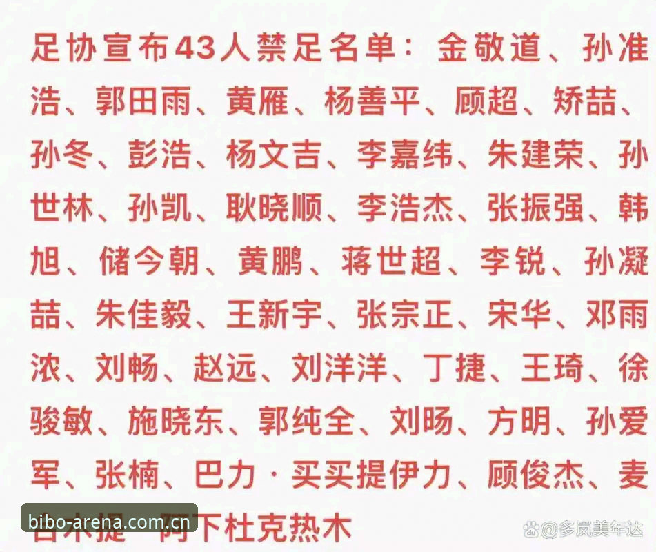 中国足协第三批禁足名单全面评测：17人终身禁赛背后的行业震荡